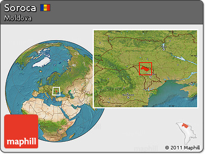 Satellite Location Map of Soroca