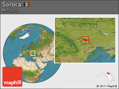 Satellite Location Map of Soroca