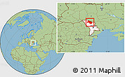 Savanna Style Location Map of Soroca, highlighted country, within the entire country
