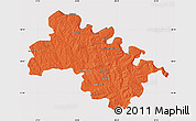 Political Map of Soroca, cropped outside