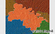 Political Map of Soroca, darken