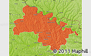 Political Map of Soroca, physical outside