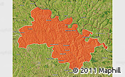 Political Map of Soroca, satellite outside
