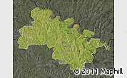 Satellite Map of Soroca, darken, semi-desaturated