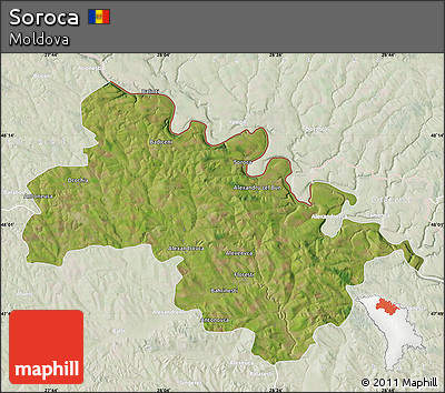 Satellite Map of Soroca, lighten