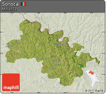 Satellite Map of Soroca, lighten