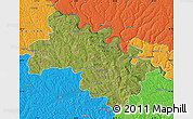 Satellite Map of Soroca, political outside