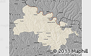 Shaded Relief Map of Soroca, darken, desaturated