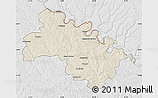 Shaded Relief Map of Soroca, lighten, desaturated