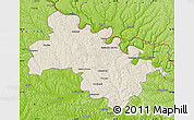 Shaded Relief Map of Soroca, physical outside