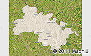 Shaded Relief Map of Soroca, satellite outside