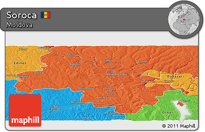 Political Panoramic Map of Soroca