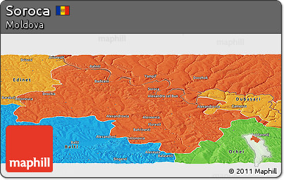 Political Panoramic Map of Soroca