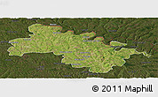 Satellite Panoramic Map of Soroca, darken