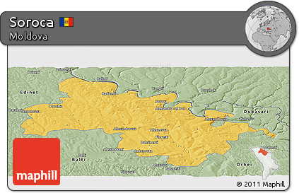 Savanna Style Panoramic Map of Soroca