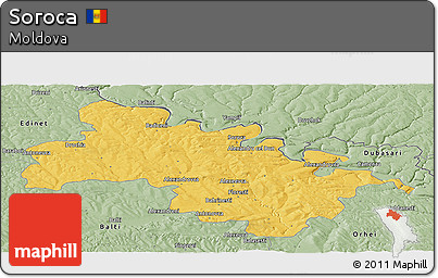 Savanna Style Panoramic Map of Soroca