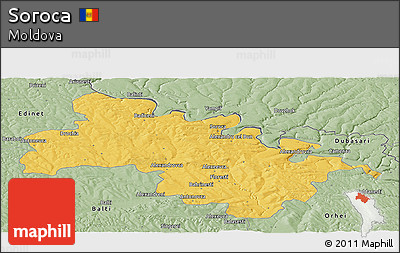 Savanna Style Panoramic Map of Soroca