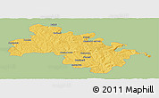 Savanna Style Panoramic Map of Soroca, single color outside