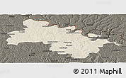 Shaded Relief Panoramic Map of Soroca, darken