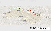 Shaded Relief Panoramic Map of Soroca, lighten