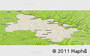 Shaded Relief Panoramic Map of Soroca, physical outside