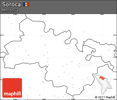 Blank Simple Map of Soroca, no labels