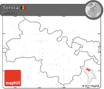 Blank Simple Map of Soroca, no labels