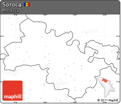 Blank Simple Map of Soroca, no labels