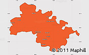 Political Simple Map of Soroca, cropped outside