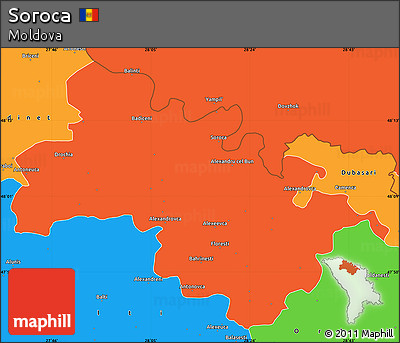 Political Simple Map of Soroca
