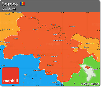 Political Simple Map of Soroca