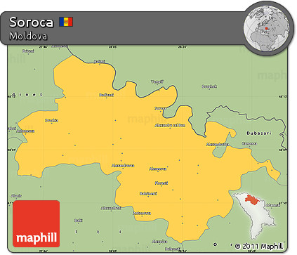 Savanna Style Simple Map of Soroca