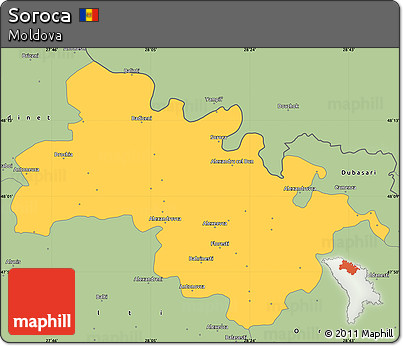 Savanna Style Simple Map of Soroca