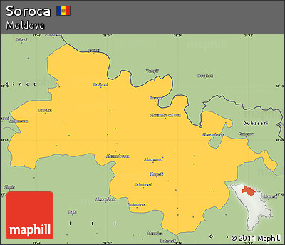 Savanna Style Simple Map of Soroca