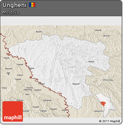 Classic Style 3D Map of Ungheni