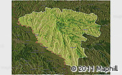 Satellite 3D Map of Ungheni, darken