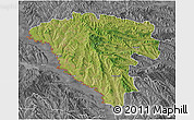 Satellite 3D Map of Ungheni, desaturated