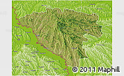 Satellite 3D Map of Ungheni, physical outside