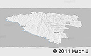 Gray Panoramic Map of Ungheni, single color outside