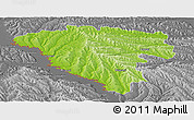 Physical Panoramic Map of Ungheni, desaturated