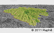 Satellite Panoramic Map of Ungheni, desaturated