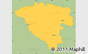 Savanna Style Simple Map of Ungheni, single color outside