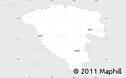 Silver Style Simple Map of Ungheni, single color outside