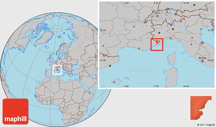 Monaco World Map Location