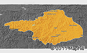 Political 3D Map of Arhangay, darken, desaturated