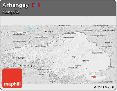 Silver Style 3D Map of Arhangay