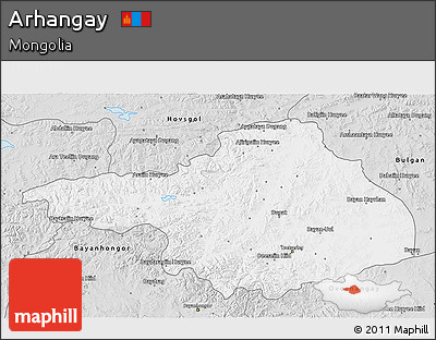 Silver Style 3D Map of Arhangay