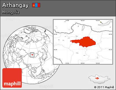 Blank Location Map of Arhangay
