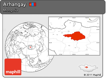 Blank Location Map of Arhangay