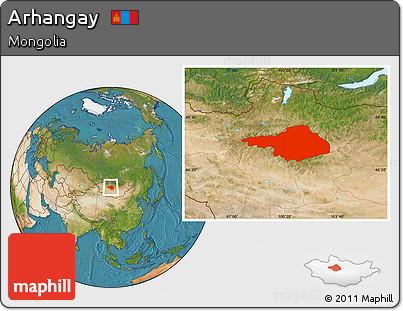 Satellite Location Map of Arhangay